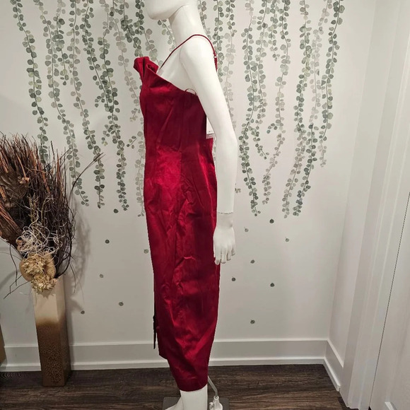 C/MEO Collective Red Only You Midi Dress Size L - Picture 6 of 13